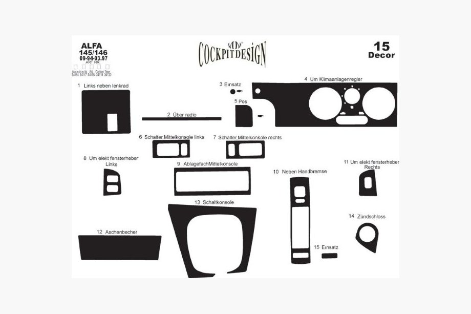 Alfa Romeo 145/146 1994-2001 Huse bord (145 si 146 Alfa) Foto 3