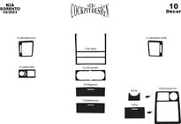 Kia Sorento I BL 2002-2009 Kit ornamente bord Versiunea 2 (2003-2007) Aluminiu foto 4