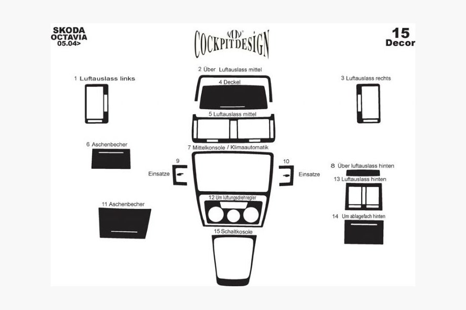 Skoda Octavia II A5 2006-2010 Accesorii interior Lemn Foto 3