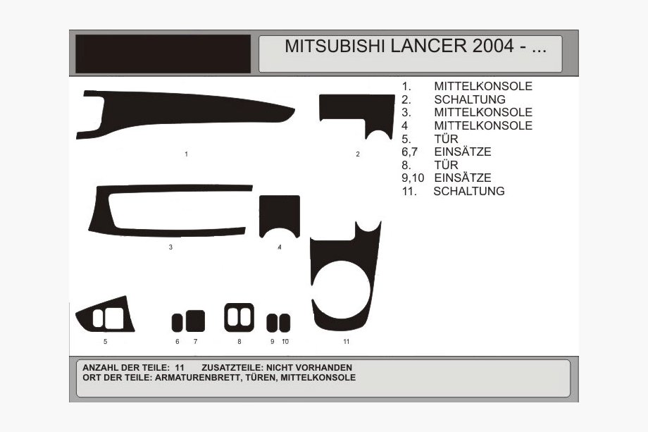 Mitsubishi Lancer 9 2004-2008 Capace bord (Hartman) Image