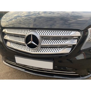 Capace Grila 2014-2020 (5 buc, BlackChrome) Mercedes Vito/V-class W447 2014- foto 1