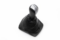 Skoda Octavia II A5 2006-2010 Buton schimbator cu husa (insertie gri, 5 trepte) foto 1