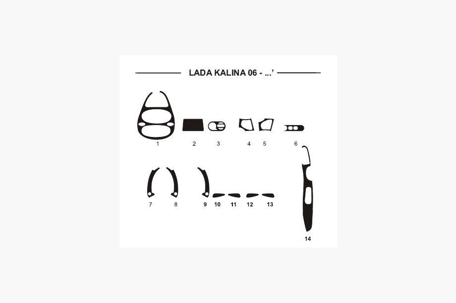 Lada Kalina 2004-2011 Capace bord (Hartman) Image