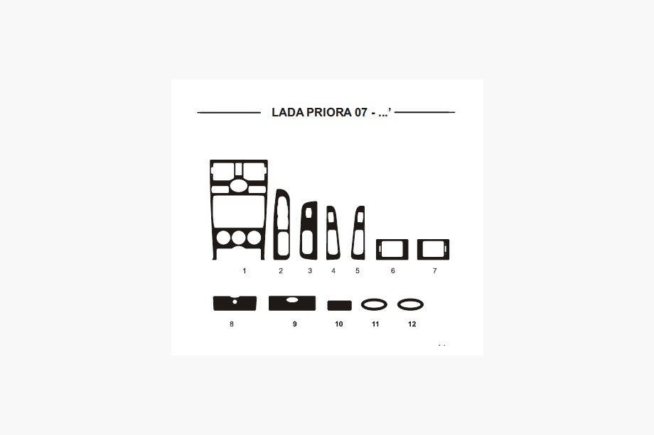 Lada Priora 2007-2018 Capace bord (Hartman) Aluminiu Image