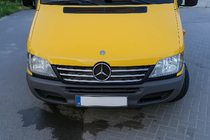Mercedes Sprinter W901/902/903/904/905 1995–2006 Ornamente crom pentru rama grilei radiatorului (2002-2006, 5 piese, inox) foto 3