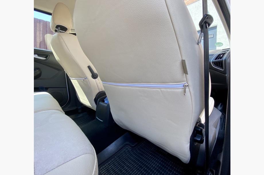 Ford Focus III 2011-2017 Huse Auto Piele Ecologica+Textil+Alcantara Antara A099 (Set Complet) Foto 9