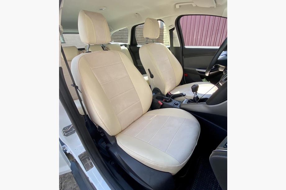 Ford Focus III 2011-2017 Huse Auto Piele Ecologica+Textil+Alcantara Antara A099 (Set Complet) Foto 2