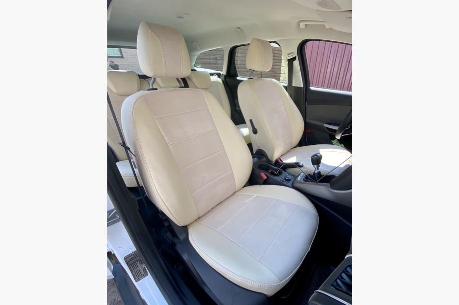 Ford Focus III 2011-2017 Huse Auto Piele Ecologica+Textil+Alcantara Antara A099 (Set Complet) Foto 1
