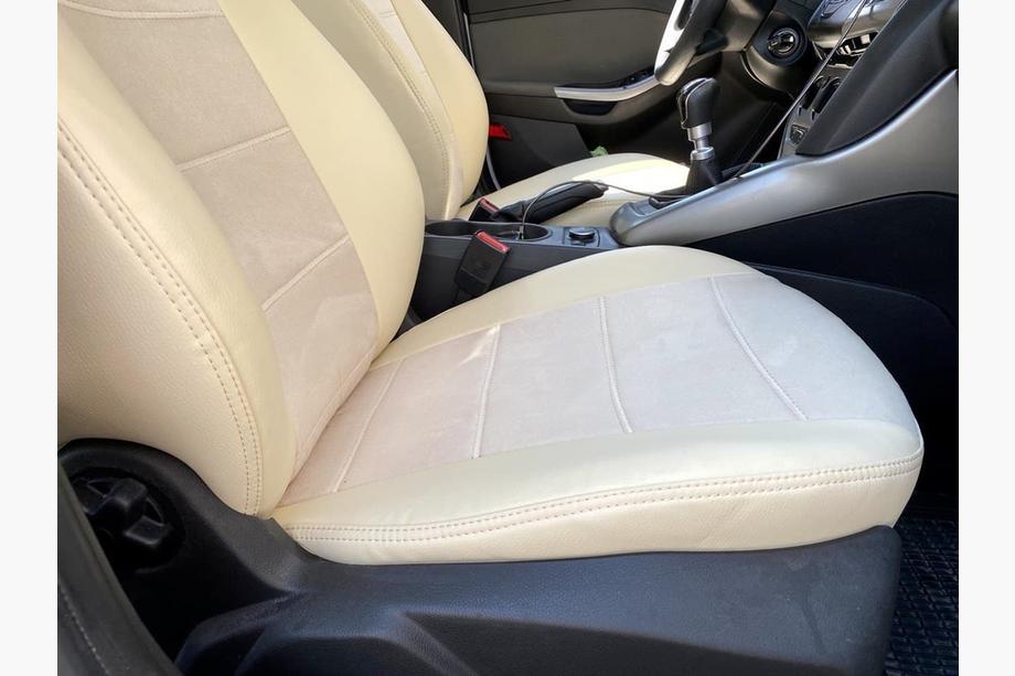 Ford Focus III 2011-2017 Huse Auto Piele Ecologica+Textil+Alcantara Antara A099 (Set Complet) Foto 18