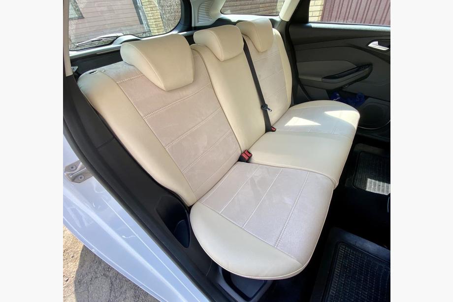 Ford Focus III 2011-2017 Huse Auto Piele Ecologica+Textil+Alcantara Antara A099 (Set Complet) Foto 12