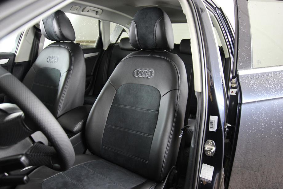Audi A4 B8 2007-2015 Huse auto piele ecologica+textil+alcantara Antara A001 (interior complet) Foto 6