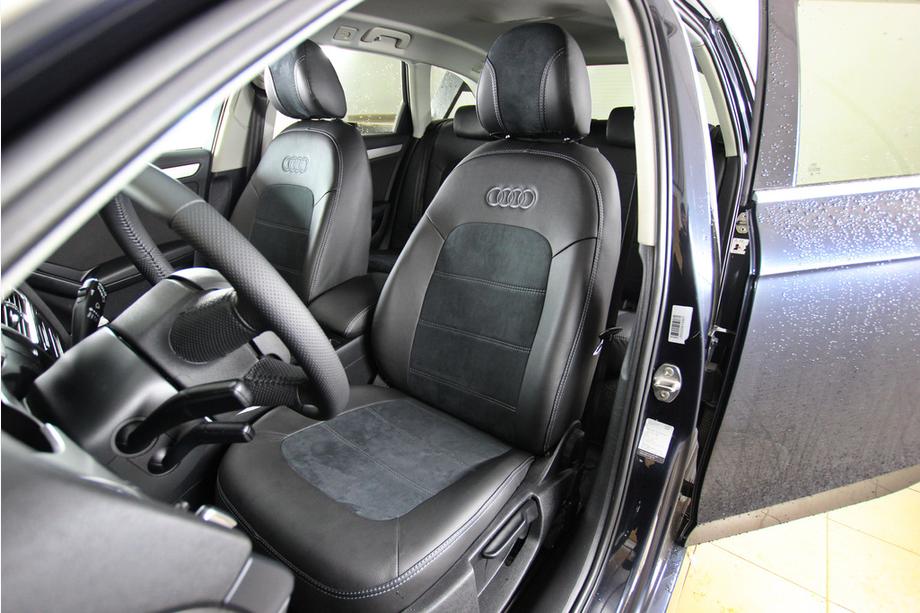Audi A4 B8 2007-2015 Huse auto piele ecologica+textil+alcantara Antara A001 (interior complet) Foto 7