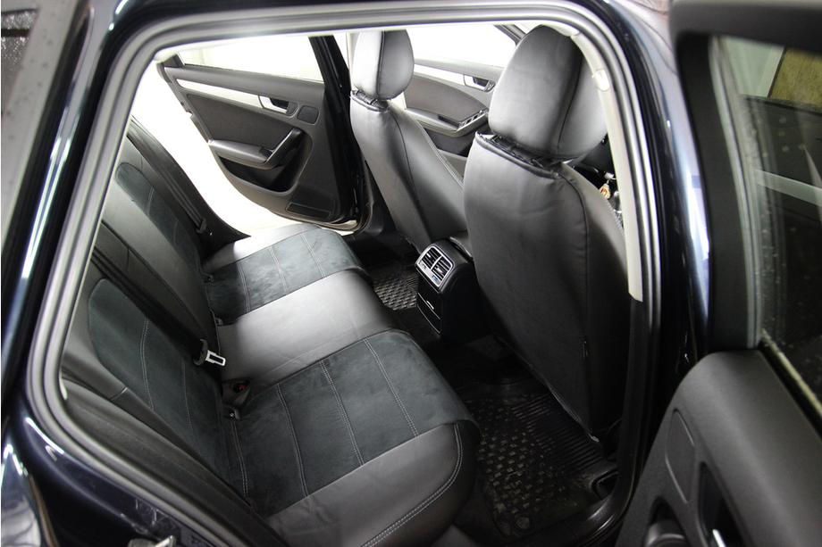 Audi A4 B8 2007-2015 Huse auto piele ecologica+textil+alcantara Antara A001 (interior complet) Foto 4