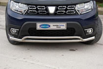Dacia Duster 2018-2024 Protectie Fata Vegas (60/42mm, Inox) foto 1