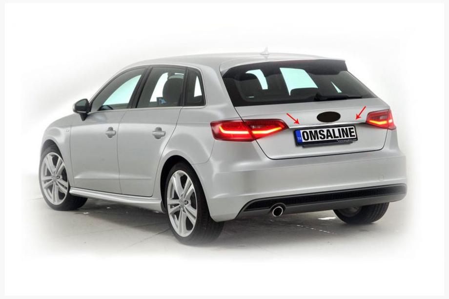 Audi A3 2012-2020 Ornament inox deasupra placutei de inmatriculare HB Image