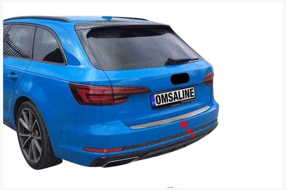 Audi A4 B9 2015-2024 Protectie bara spate OmsaLine (Avant, Inox) Foto 1