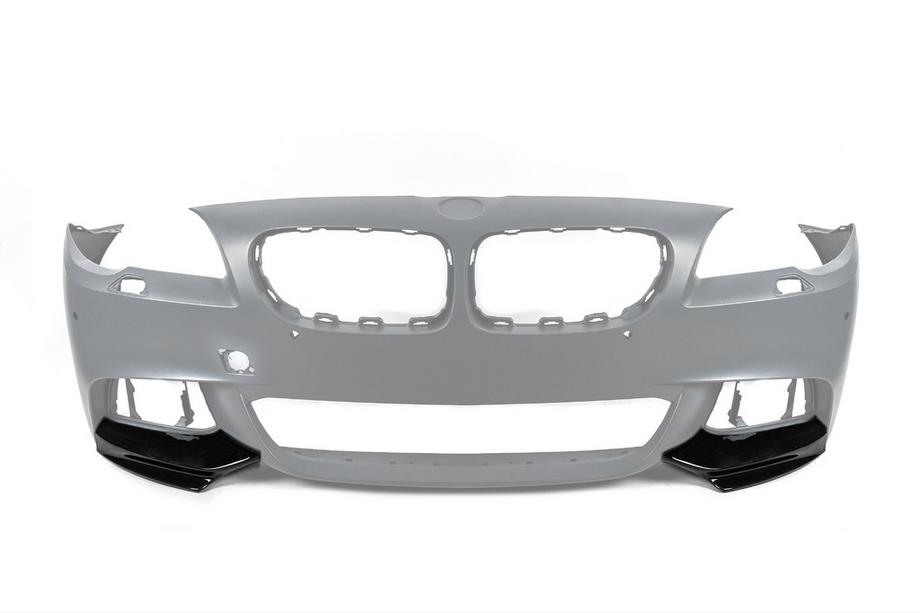 BMW 5 Series F10/F11 2010–2016 Lip bara fata DPT Flap (pentru M-Performance, Negru Lucios) Foto 5