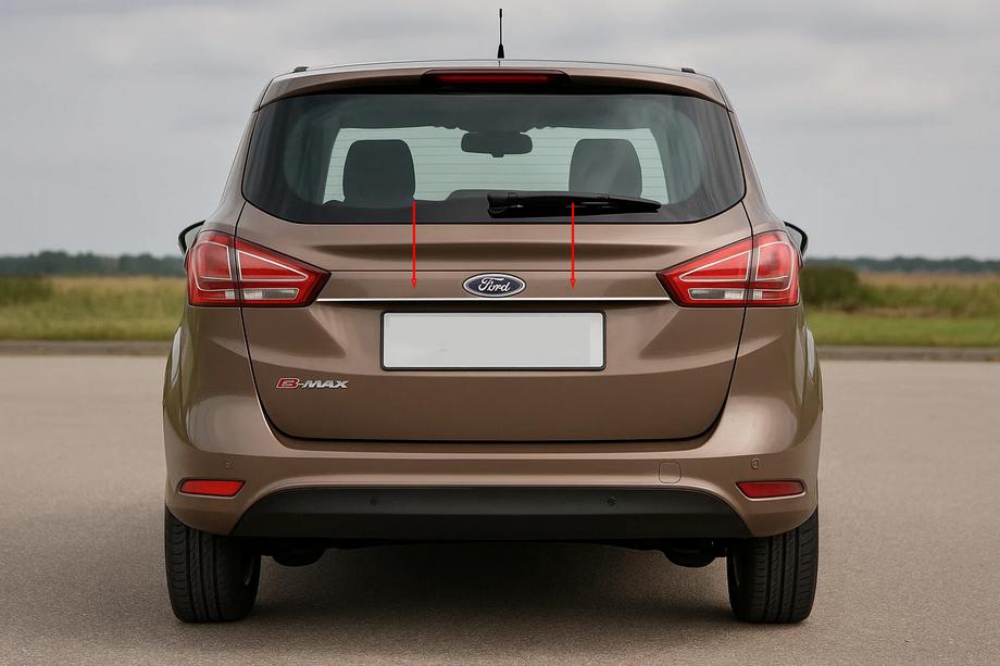 Ford B-Max 2012-2017 Ornament cromat deasupra numarului (inox) Image