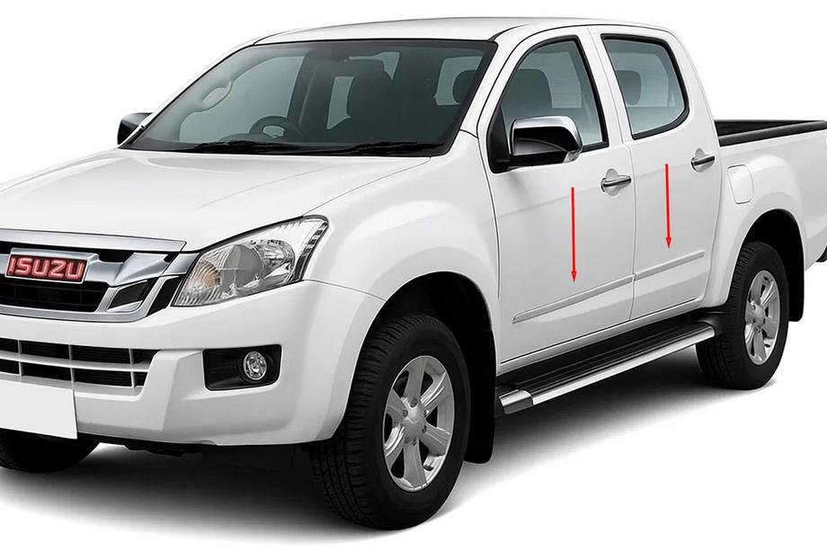 Isuzu D-Max 2011-2019 Moldinguri Usa OmsaLine Otel Inoxidabil Image