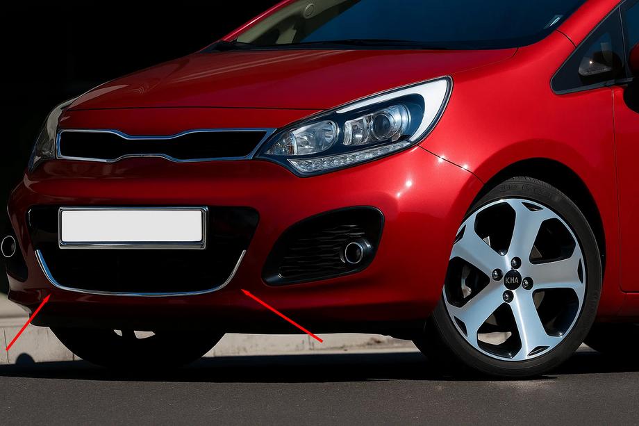 Kia Rio 2012-2017 Ornament grila pentru HB (inox) Image