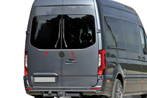 Mercedes Sprinter W907/W910 2018- Ornament geam spate (2 buc, inox) foto 1