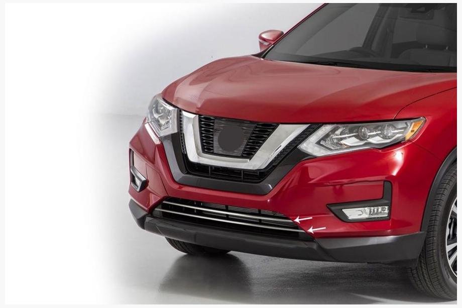 Nissan X-trail T32/Rogue 2014-2021 Capace grila bara (2017-2021, 2 buc, inox) Foto 1
