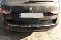 Skoda Superb 2015-2024 Protectie bara spate SW Otel Inoxidabil foto 3