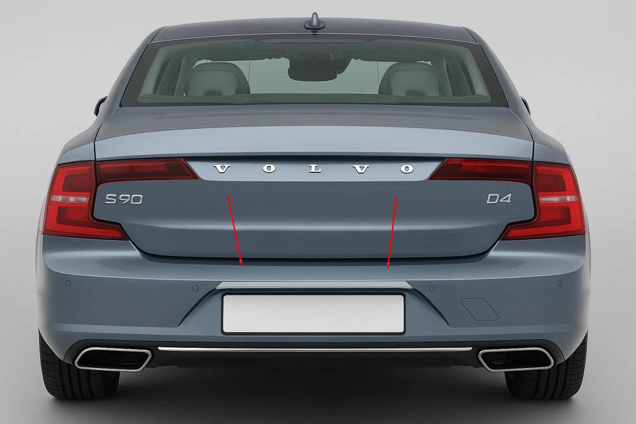 Volvo S90/V90 2016- Ornament cromat deasupra numarului (pentru S90, inox) Image