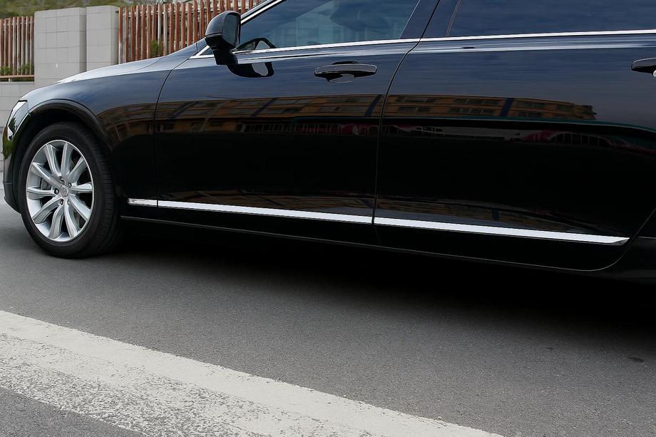 Volvo S90/V90 2016- Ornamente Cromate pentru Usi (pentru V90, Otel Inoxidabil) Image