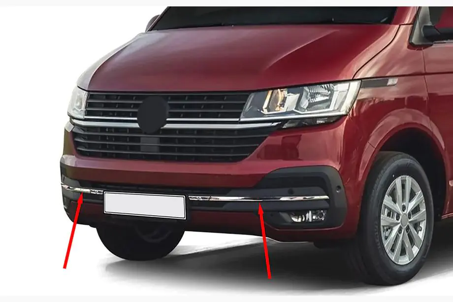 Volkswagen T6 2015-2024 Ornament grila bara 2019+ (4 buc., inox) Foto 1