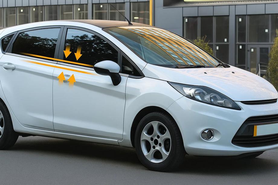Ford Fiesta 2008-2017 Molduri geam inox (4 buc) Image