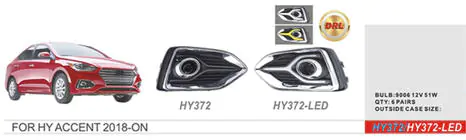 Hyundai Accent 2017-2023 Faruri Ceata (Halogen) foto 1