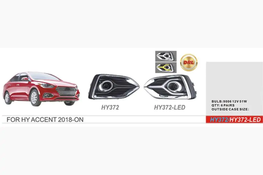 Hyundai Accent 2017-2023 Faruri Ceata (Halogen) Image