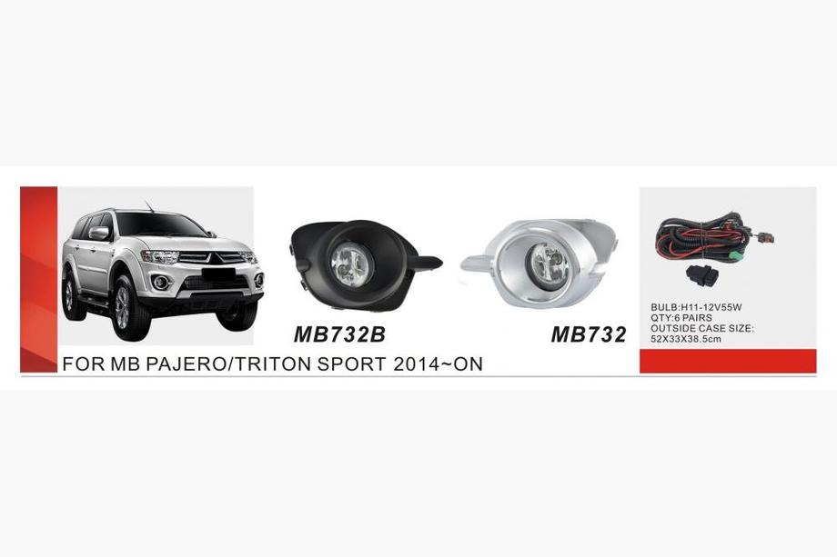 Mitsubishi Pajero Sport 2015- Proiectoare ceata 2015-2019 (2 buc, Halogen) Image