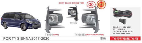 Toyota Sienna 2010-2020 Proiectoare ceata 2017-2020 (2 buc, halogen) foto 1