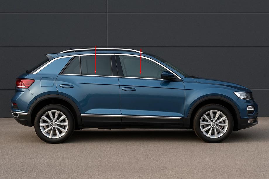 Volkswagen T-Roc 2017-2025 Ornamente geamuri inox (4 buc) Image