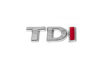 Volkswagen Passat B8 2015-2023 Emblema TDI (stil original) TD Crom, I Rosu foto 1