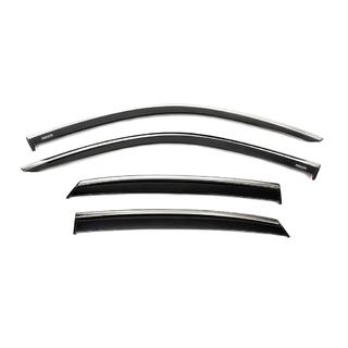 Deflectoare geamuri cu ornament cromat (4 buc, Niken) Honda Civic Sedan 2021- foto 1