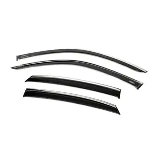 Deflectoare geamuri cu ornament cromat (4 buc, Niken) Honda Civic Sedan 2021- foto 2