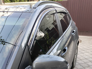 Hyundai Kona 2017-2023 Deflectoare geamuri cu ornament cromat (4 buc, Niken) foto 6