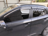 Hyundai Kona 2017-2023 Deflectoare geamuri cu ornament cromat (4 buc, Niken) foto 5