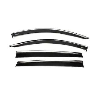 Deflectoare geamuri cu ornament cromat (4 buc, Niken)
