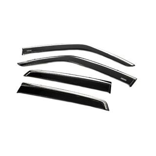 Deflectoare geamuri cu ornament cromat (4 buc, Niken) foto 2