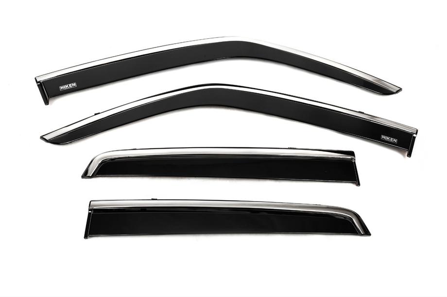 Nissan Juke 2010-2019 Deflectoare geamuri cu ornament cromat (4 buc, Niken) Image