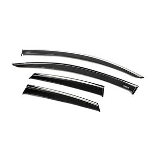 Deflectoare geamuri cu ornament cromat (4 buc, Niken) Opel Crossland X 2017-2024 foto 2