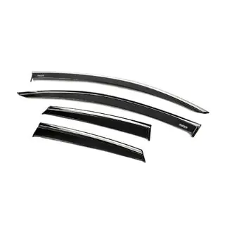Deflectoare geamuri cu ornament cromat (4 buc, Niken) foto 2
