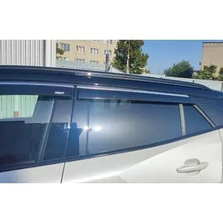 Deflectoare geamuri cu ornament cromat (4 buc, Niken) foto 2