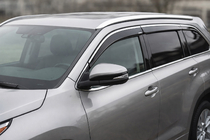 Toyota Highlander 2013-2019 Deflectoare geamuri cu ornament cromat (4 buc, Niken) foto 1