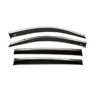 Deflectoare geamuri cu ornament cromat (4 buc, Niken) foto 3