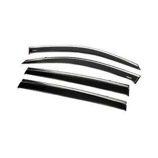 Deflectoare geamuri cu ornament cromat (4 buc, Niken) foto 2